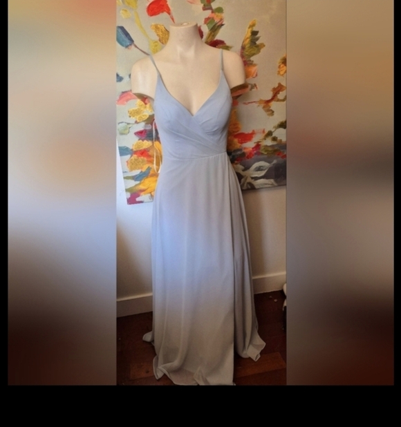 Azazie Women's Dress in Light Blue Size 0 - Picture 7 of 8